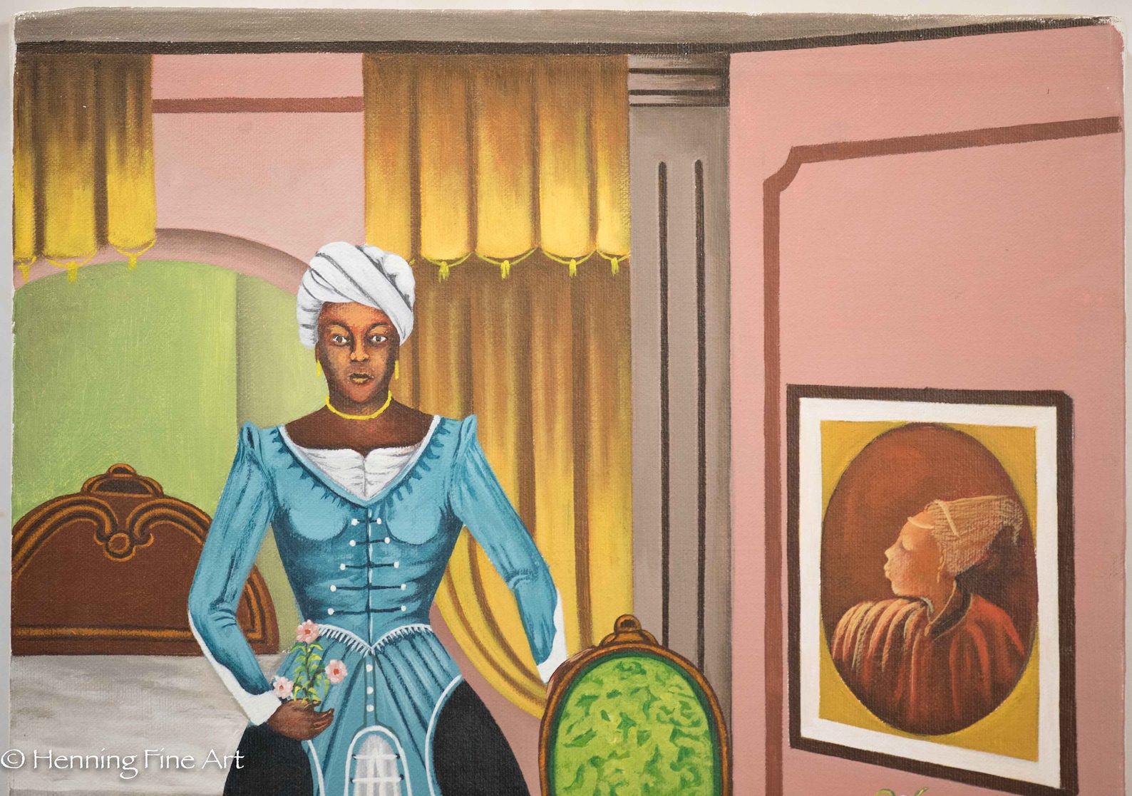 Beautiful Vintage African American Portrait Painting Folk Art Etsy