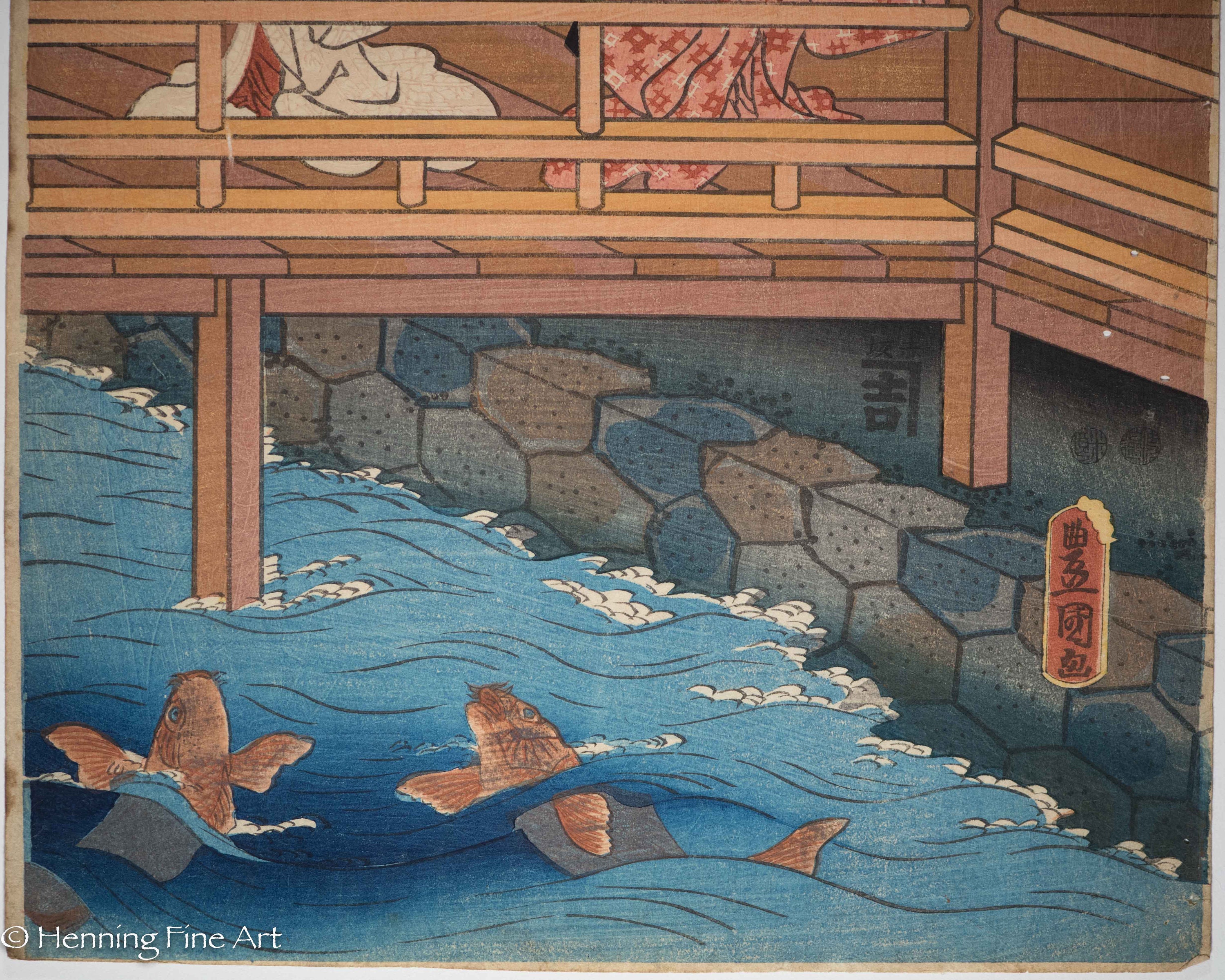 期間限定・お買い得商品: |産地直送 Beautiful Antique Geisha Toyokuni Woodblock Japanese ネックレス・ペンダント