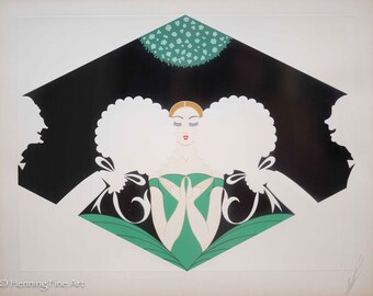 ERTE エルテ 『Three Faces』1974年 エルテ直筆サイン ERTE エルテ