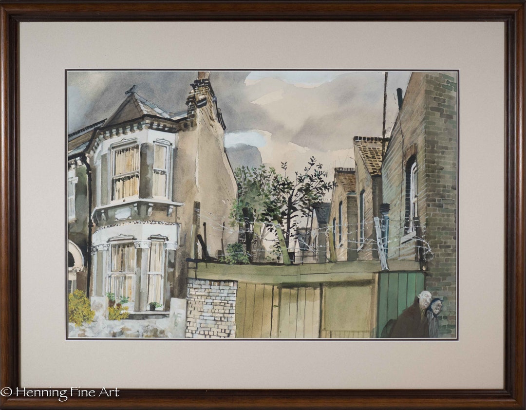 Jim Russell British Painting of London Street With Provenance