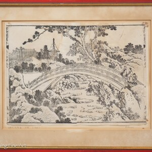 Rare Katsushika Hokusai Japanese Woodblock from Toshisen ehon 1833, Chinese Tang