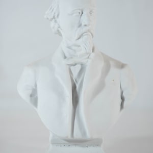 Exceptionally Rare Antique Bust of Russian Writer Nikolay Nekrasov, Smithsonian