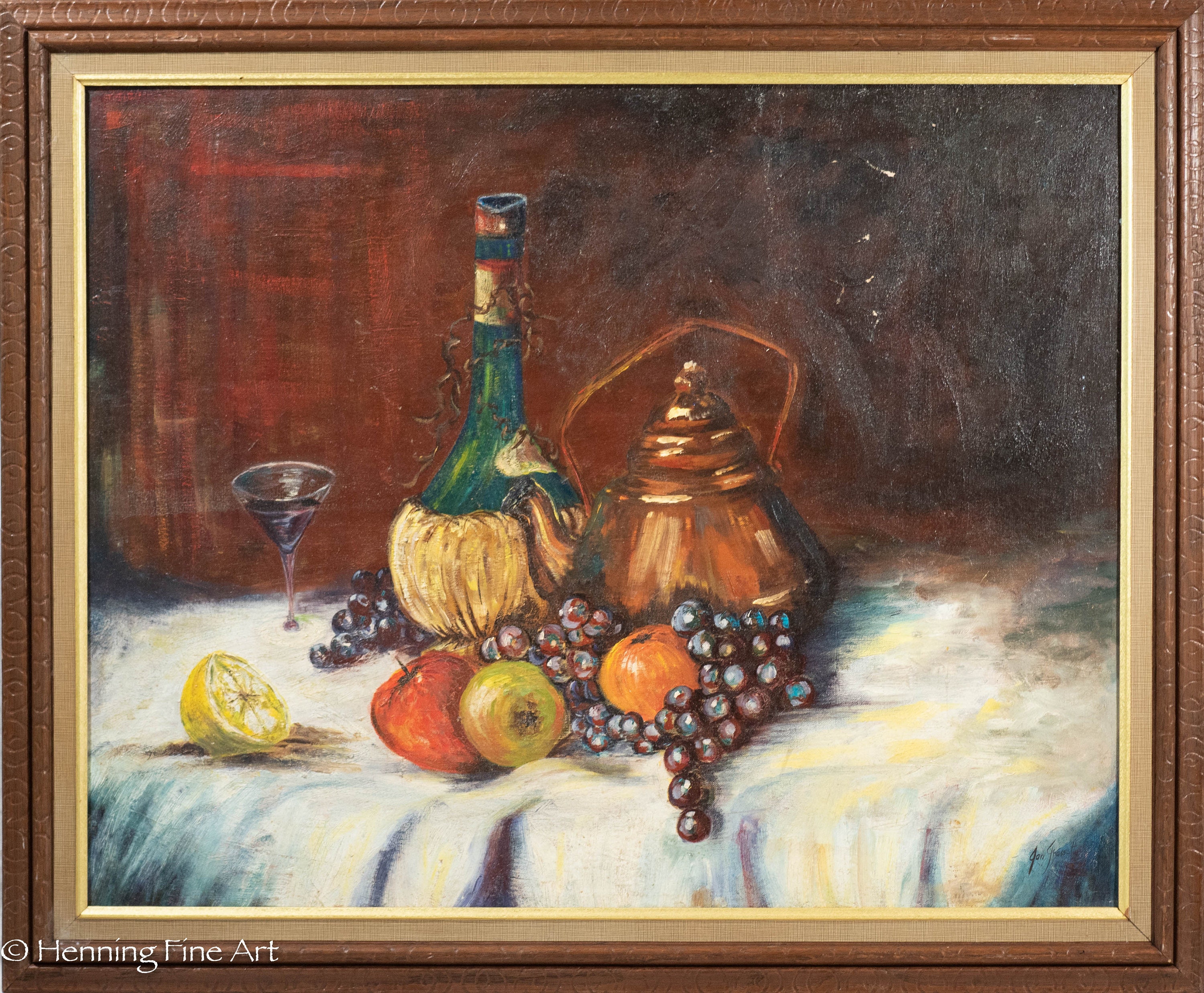 Giovannetti Still Life 鉛筆画 約30x40cm Fruit Wine still Life oil painting by Stanley 23”x19” | eBay