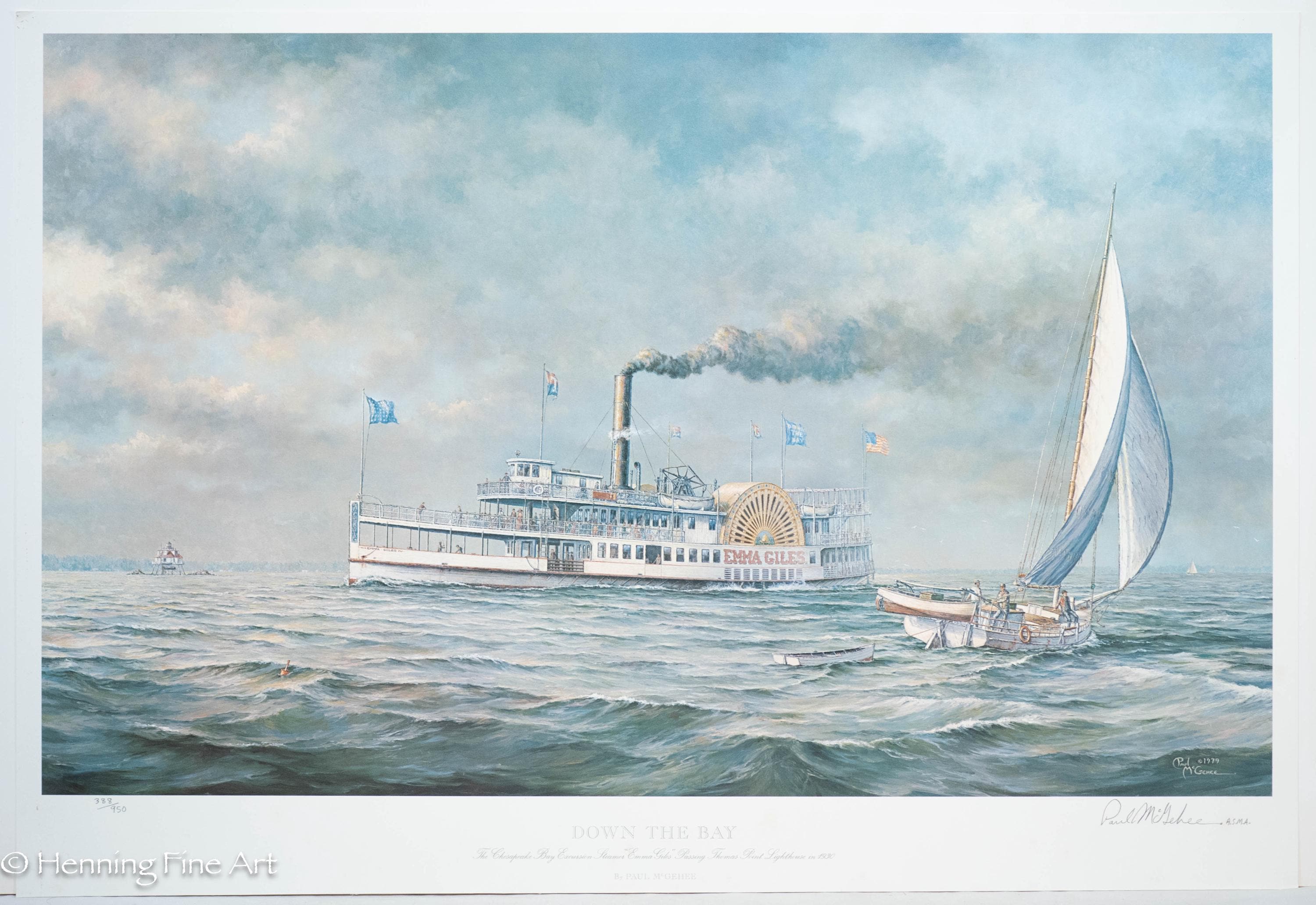 船の絵画 サイン入り Signed Lithograph Boats - Etsy