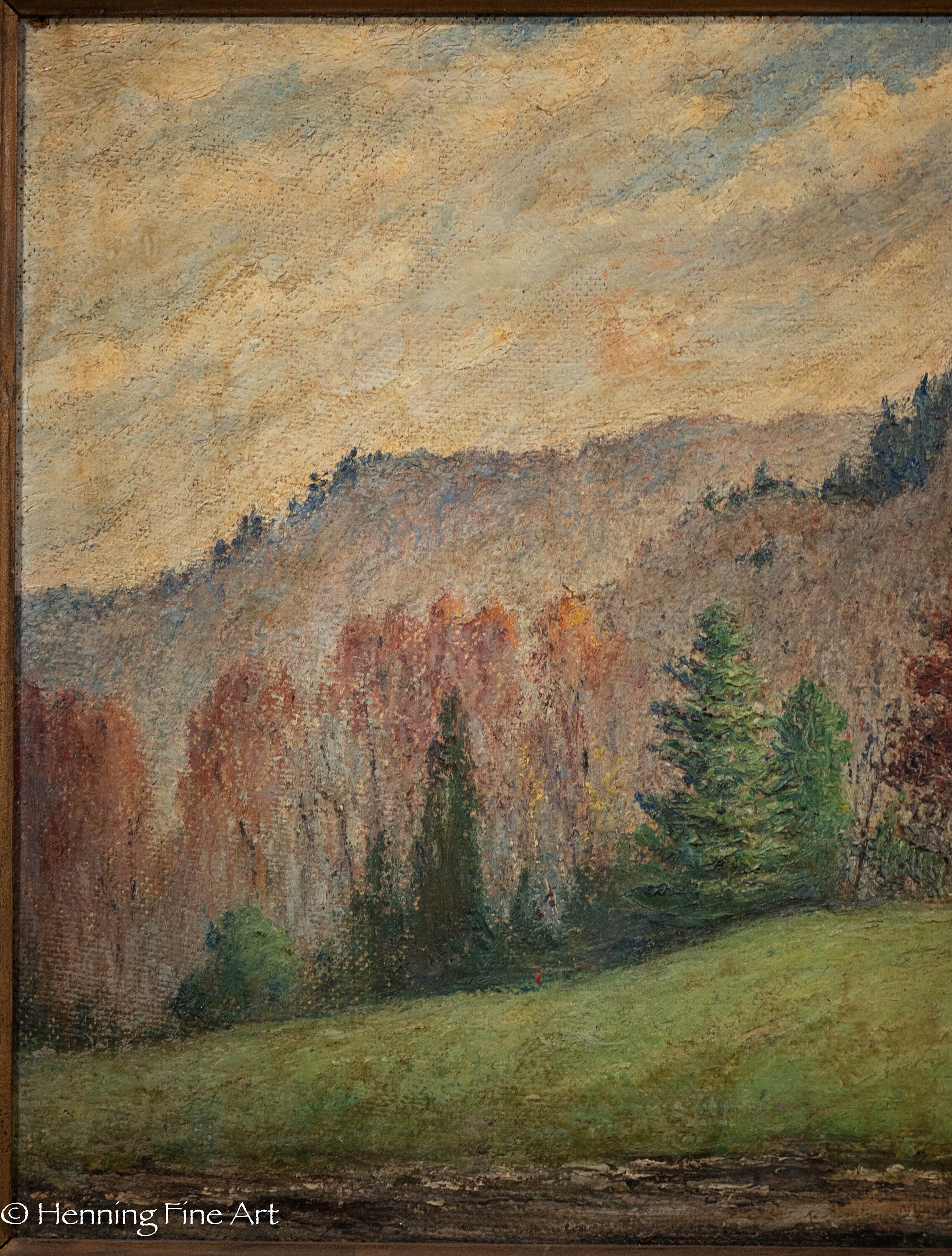 Beautiful Alfred Hepworth Oil Painting New York Autumn Mountain ...