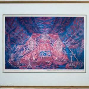Beautiful Nicola Benois Signed LE Lithograph Metropolitan Opera 1975, Framed