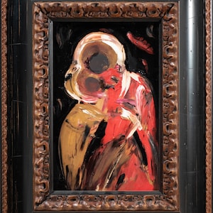 Beautiful B Petrov Russian Abstract Oil Painting of Madonna & Christ, FINE!
