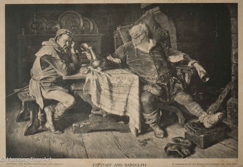 Antique William Shakespeare Falstaff and Bardolph Henry IV Etsy