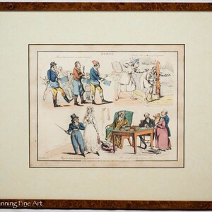 Beautiful 19th Cent Antique English Etching Songs Henry Alken Satirical 16