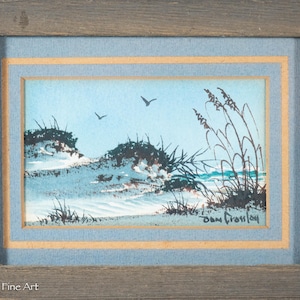 Beautiful Vintage Painting of Florida Sand Dunes Beachscape by Don Crossley 2