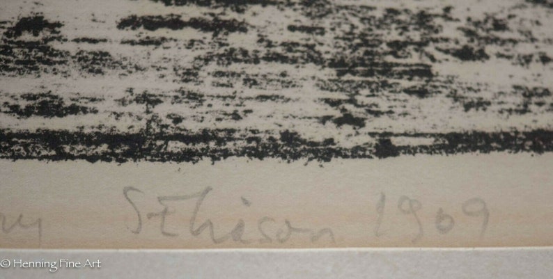 Puede incluir: Impresi&oacute;n abstracta en blanco y negro con la firma del artista "Stetson" y la fecha "1969" en la esquina inferior derecha.