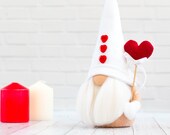 Valentines day gnome as a Valentines day gift for husband, Parents wedding gift