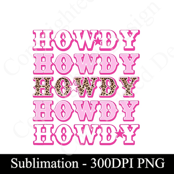 Howdy Leopard Two Ways Sublimation Leopard Design for T-shirts, Mugs, Cosmetic Bags, Pillow Cases, Ornaments - PNG DOWNLOAD For Sublimation