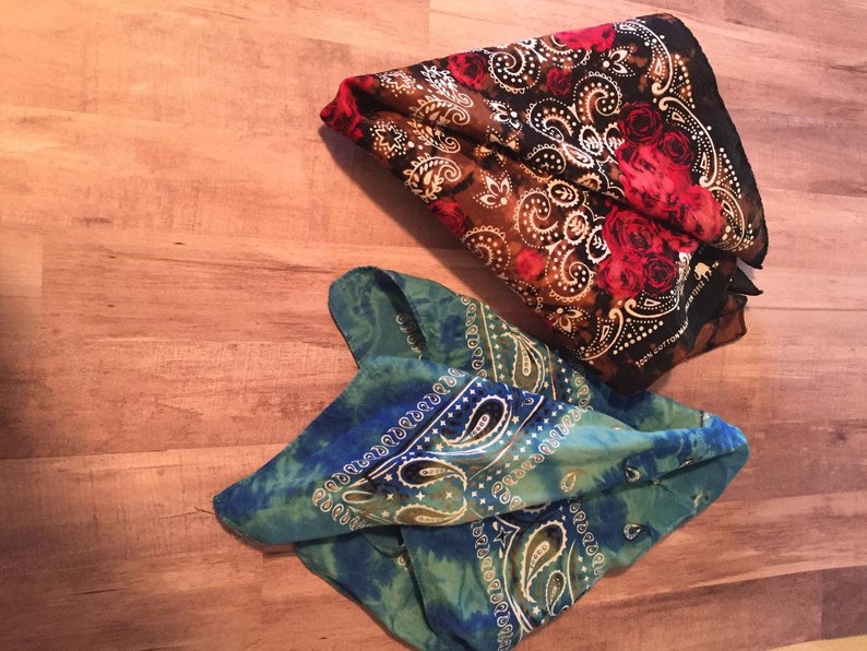 Bleached Bandana / Custom Bandana / Patina Bandana / Festival Bandana