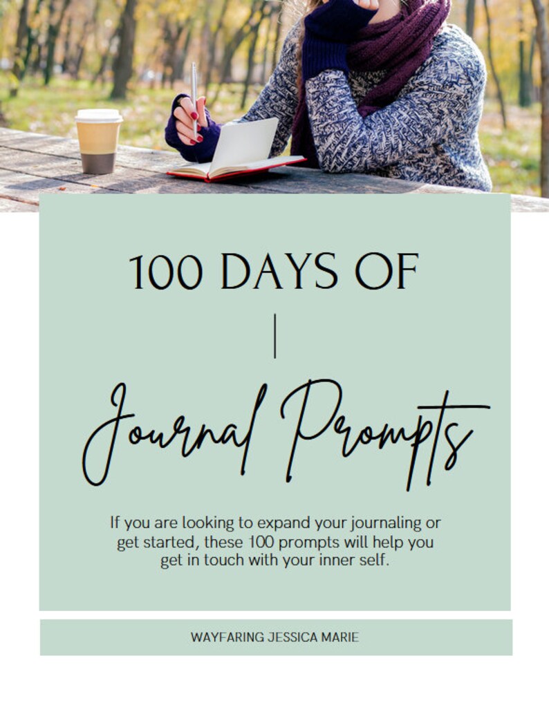 100 Journal Prompts Digital Printable Deep Thinking Get to Etsy