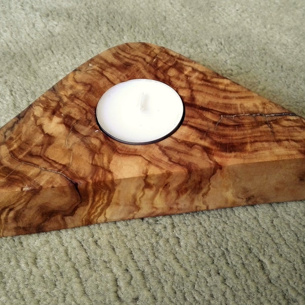 Wood Tealight Holder Etsy