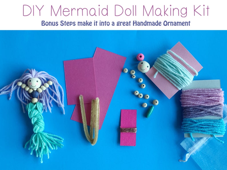 DIY Craft Kit Mermaid Make a Mermaid Doll Toy Mermaid Craft Kit for