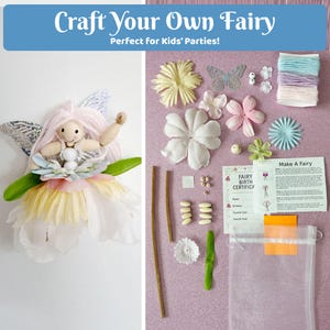DIYクラフトキット パステルフェアリードール - 妖精のおもちゃを作ろう - 妖精クラフトキット - 子供用 - パーティーの記念品、誕生日パーティーのアクティビティ、手作りオーナメント