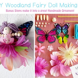 DIY Craft Kit Woodland Fairy Doll - Make a Fairy Toy - Fairy Craft Kit - Kids - Party Favor, Birthday Party Activity, Custom Ornament Kit