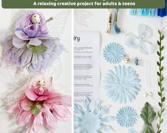 FAIRYCORE Fiber Art Craft Kit | DIY Fairy Doll Kit for Adults | Fairycore Craft | Whimsical Handmade Gift | Cottagecore Fiber Art Project