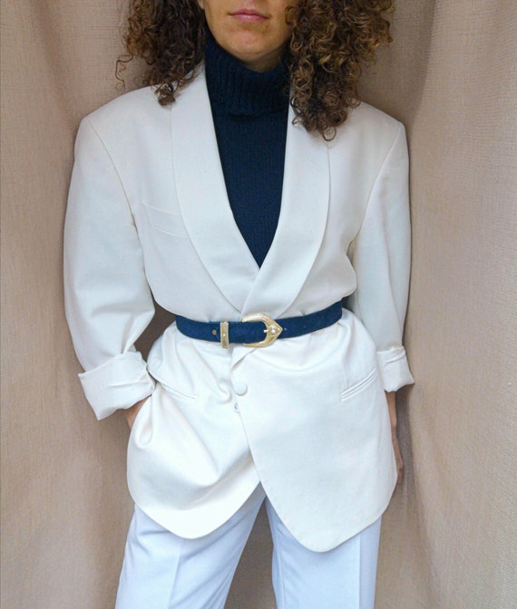 Vintage white tuxedo blazer