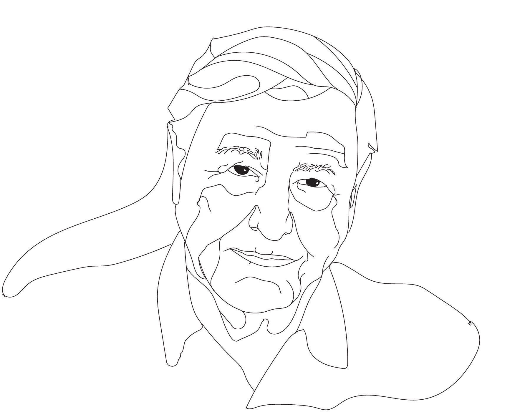 Sir David Attenborough Wall Print Line Art - Etsy UK