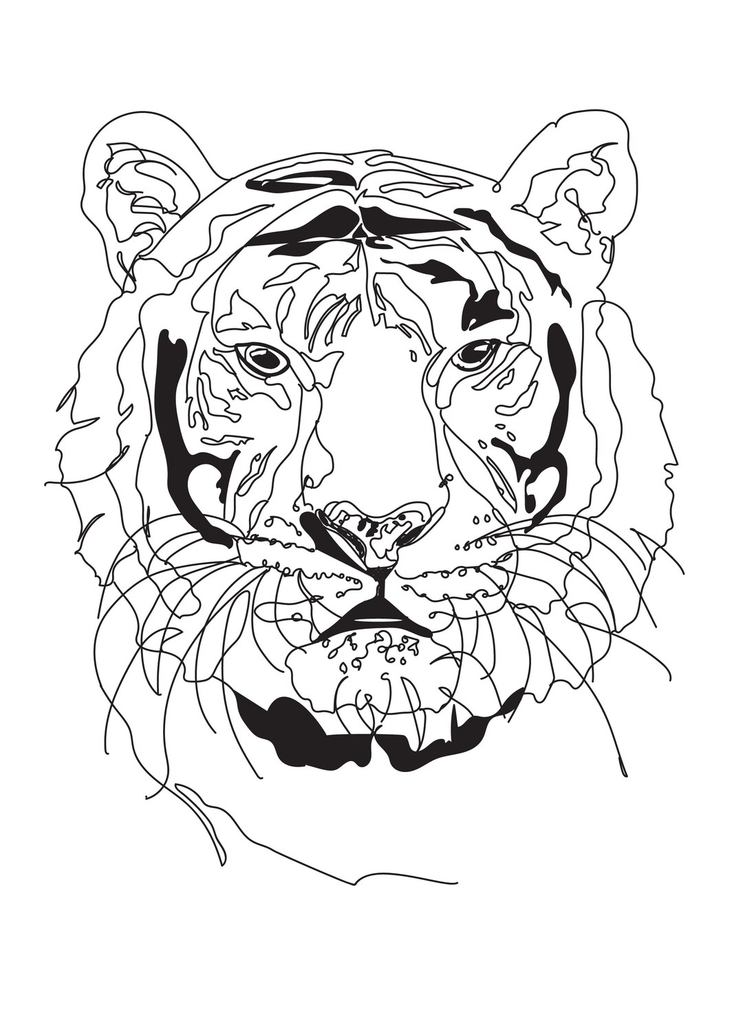 Animal Line Art Print Etsy