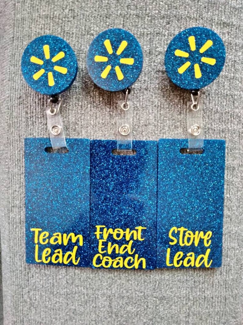 Walmart Spark Retractable Name Badge Reel ID Holder Etsy