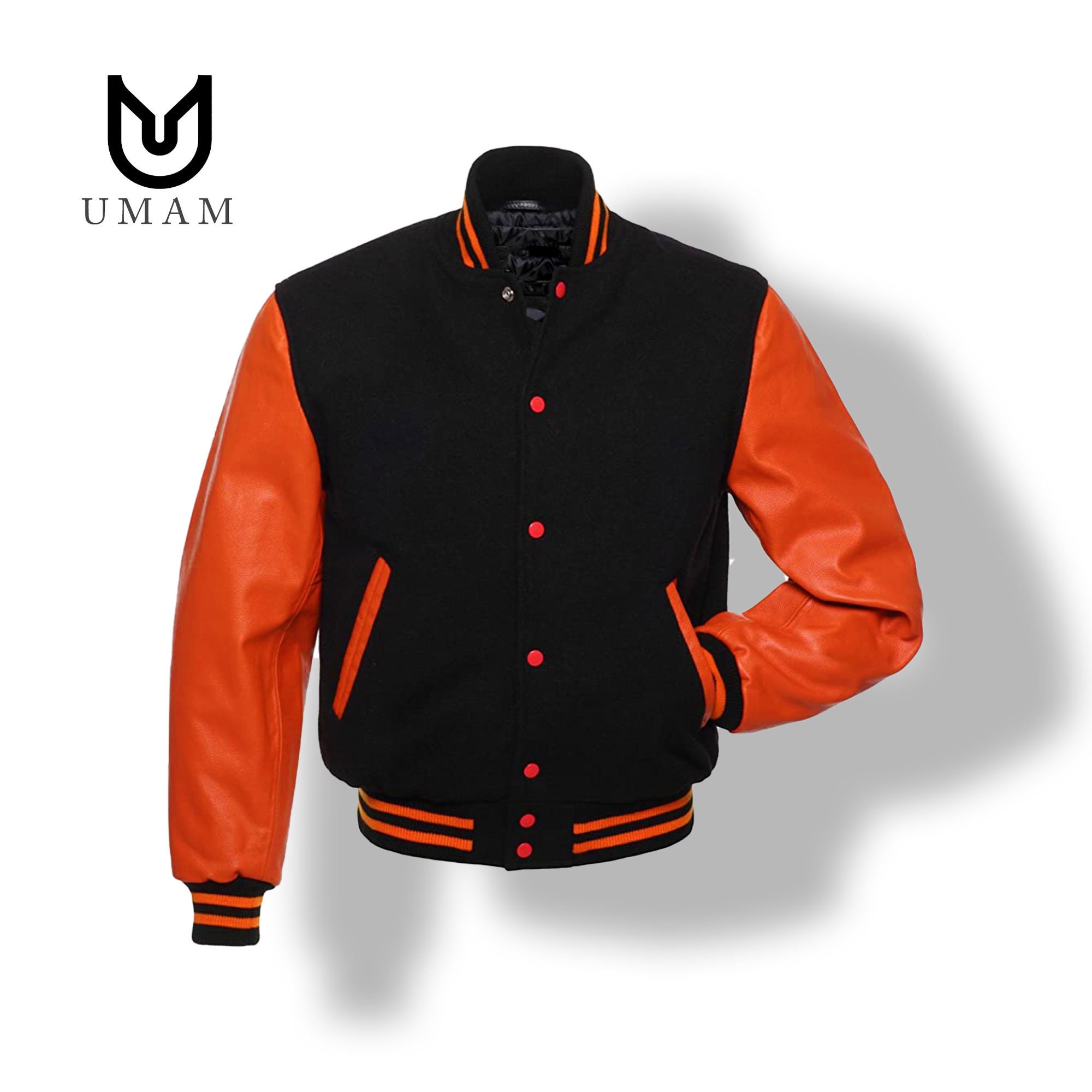 Unisex Varsity Jacket Baseball Letterman Jackets Wool Body Genuine
