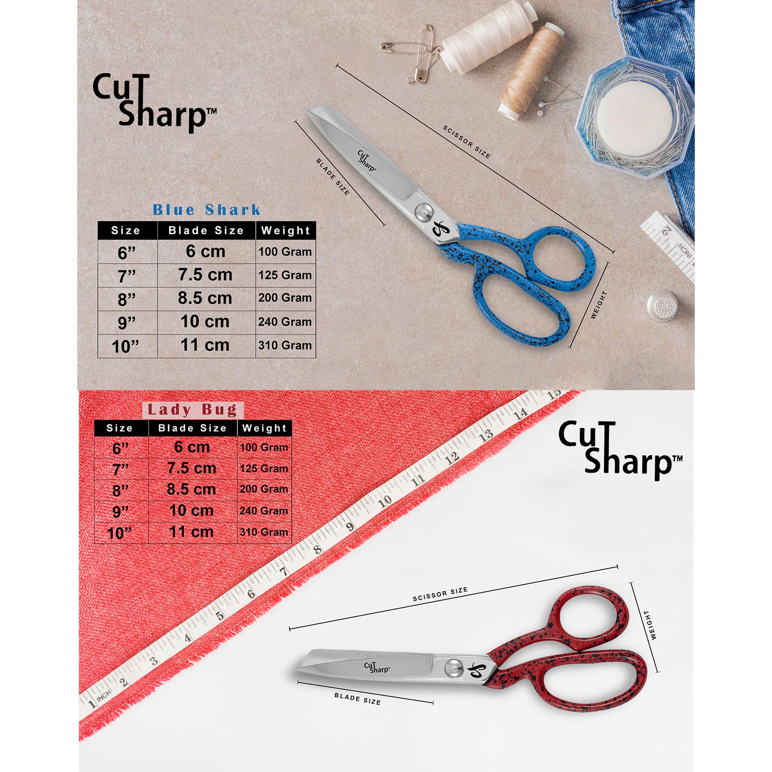 CUT SHARP Fabric Scissors Premium Sewing scissors Heavy Etsy