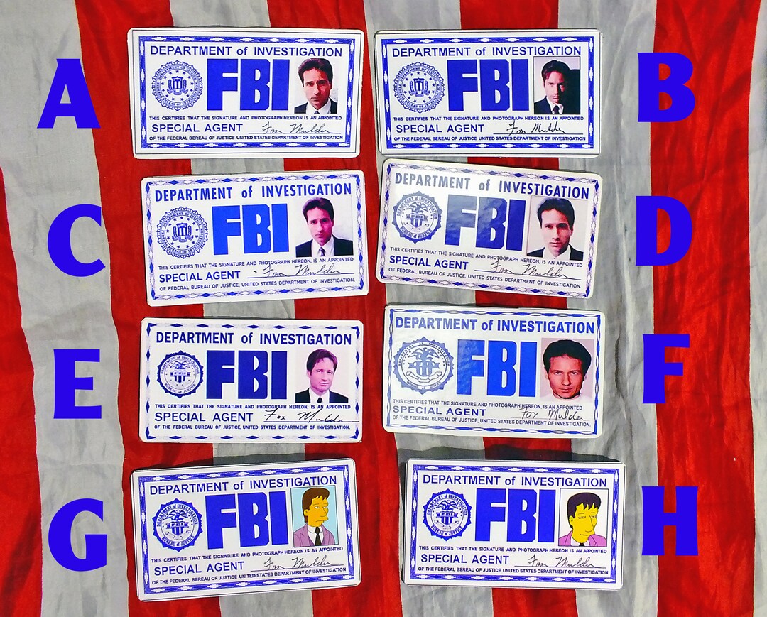 MULDER FBI BADGE Inspired in X-files. - Etsy