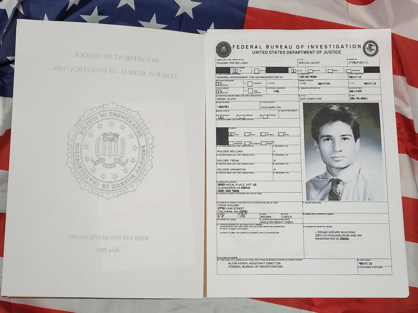 Fox Mulder Dossier fbi badge id portefeuille - Etsy France