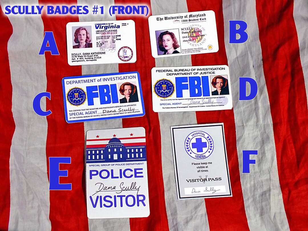 DANA SCULLY BADGES - Etsy
