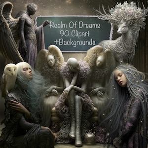 Realm Of Dreams Clipart  90 +  25 Backgrounds, digital download
