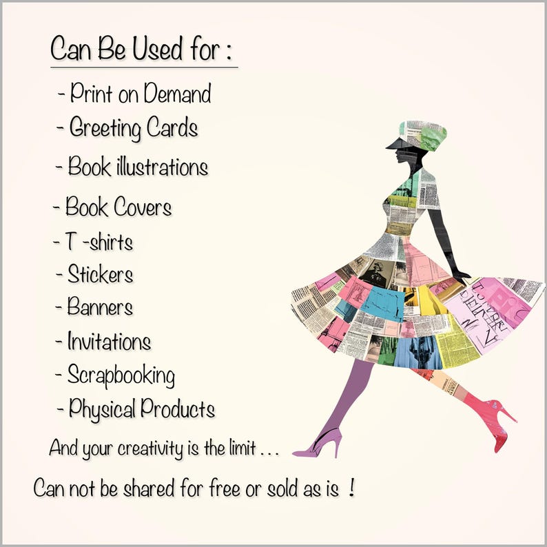 40 PNG Spring Fashion Silhouette Clipart Bundle + 15 Backgrounds, DIY Card Making, Junk Journal Kit, Scrapbooking Supplies, Commercial use! image 10