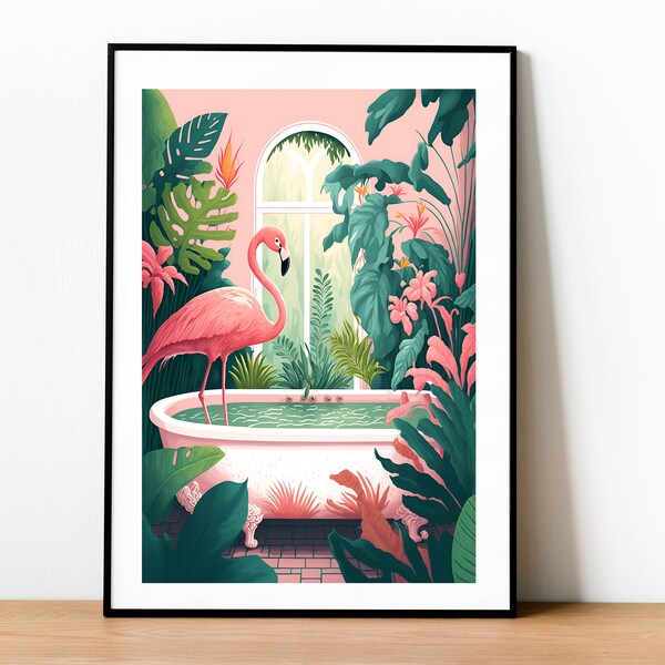 Flamingo Bathroom Etsy