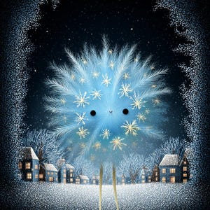 Snowflake Character Set Whimsical Snowflakes Characters, 45 Clipart Bundle + 15 Backgrounds ...