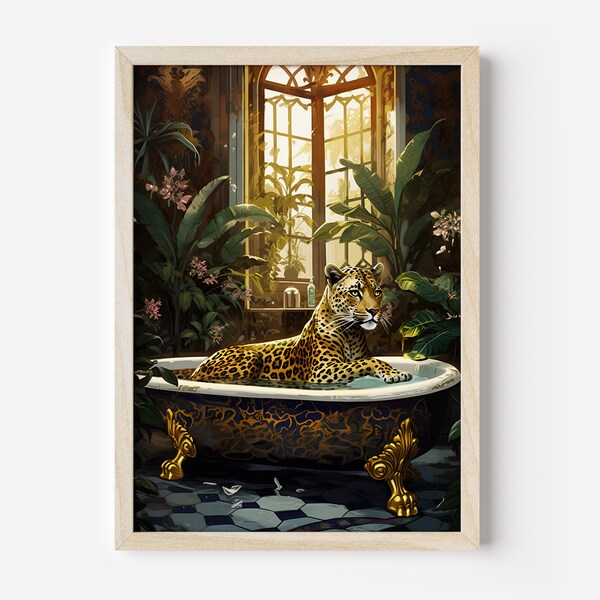 Jungle Bathroom Wall Art