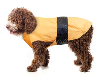 Dog Jacket Raincoat, Waterproof Coat, Dog Apparel , Yellow Jacket, Windbreaker, Underbelly protection