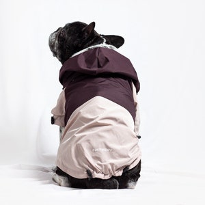 Impermeabile per cani, Impermeabile con felpa con cappuccio per cani, Cappotto in velcro per cani, Giacca antipioggia per cani, Cappotto idrorepellente, Taglia L e XXL, Impermeabile per cane immagine 5