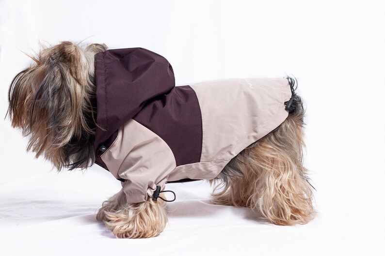 Dog Raincoat, Raincoat with Hoodie for Dogs, Dog Velcro Coat, Dog Rain Jacket, Water Repellent Coat, Size L and XXL, Raincoat for Dog image 4