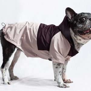 Impermeabile per cani, Impermeabile con felpa con cappuccio per cani, Cappotto in velcro per cani, Giacca antipioggia per cani, Cappotto idrorepellente, Taglia L e XXL, Impermeabile per cane immagine 1