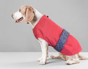 Dog Pink Raincoat, Waterproof Dog Jacket, Dog Velcro Raincoat , Pink Waterproof Jacket, Windbreaker Fleece Shell, Underbelly protection
