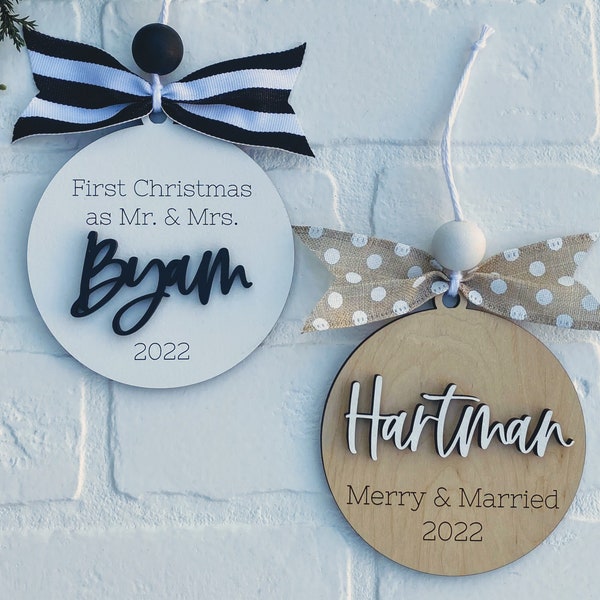 Newlywed Ornament Etsy