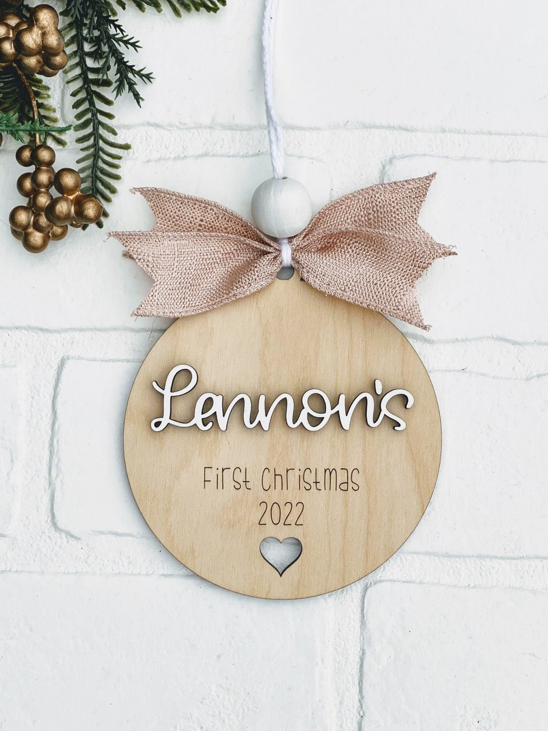 Baby's First Christmas Ornament Personalized Baby Ornament Baby — free download