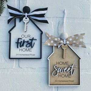 Personalized Homeowner Christmas Ornament • First Home Ornament • Home Sweet Home Ornament • Housewarming Gift • Realtor Gift