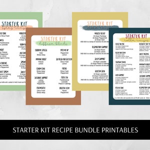 Premium Starter Kit Rezept druckbares Bundle | YOUNG LIVING Ätherische Öle Rezepte | Digitale Downloads | Diffusor Blends | Postkarte | Psk