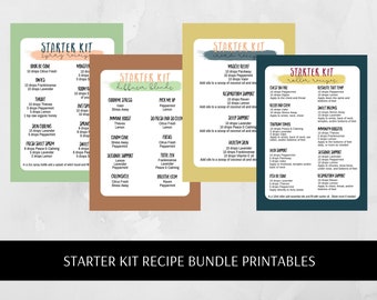 Premium Starter Kit Recipe Printable Bundle | YOUNG LIVING Essential Oils Recipes | Digital Downloads | Diffuser Blends | Postcard | PSK