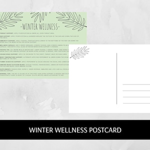 Winter Wellness Postkarte | Young Living Ätherische Öle | Digitaler Download | Diffusor Mischung Rezepte | Teilbar | Anhänger | Ausdruck | PSK