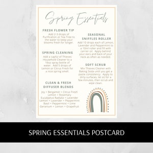Spring Essentials Postkarte | Junges Wohnen | Ätherische Öle | PSK | Diffusor Blends | Happy Mail | Handout | Anhänger | Unterrichtsmaterialien